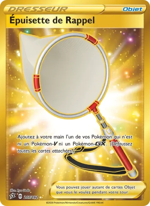 Carte Pokémon Épuisette de Rappel 207/192, extension Clash des Rebelles