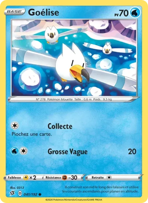Carte Pokémon Goélise 041/192, extension Clash des Rebelles