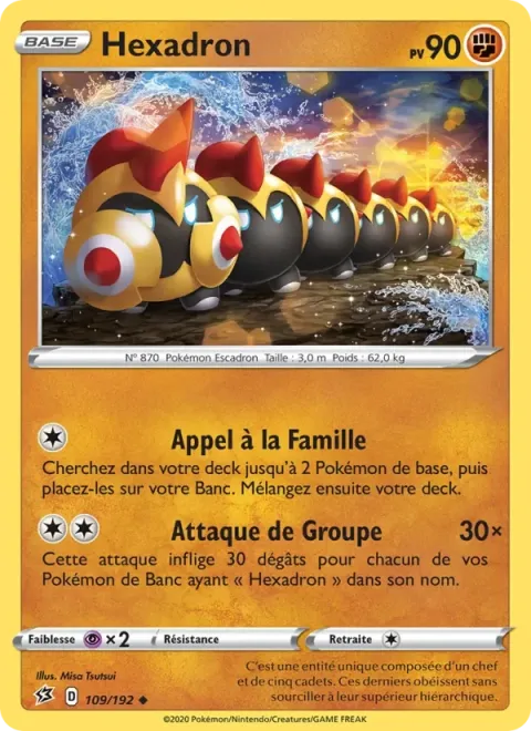 Carte Pokémon Hexadron 109/192, extension Clash des Rebelles