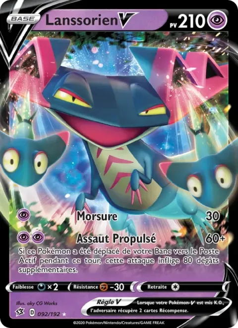 Carte Pokémon Lanssorien V 092/192, extension Clash des Rebelles