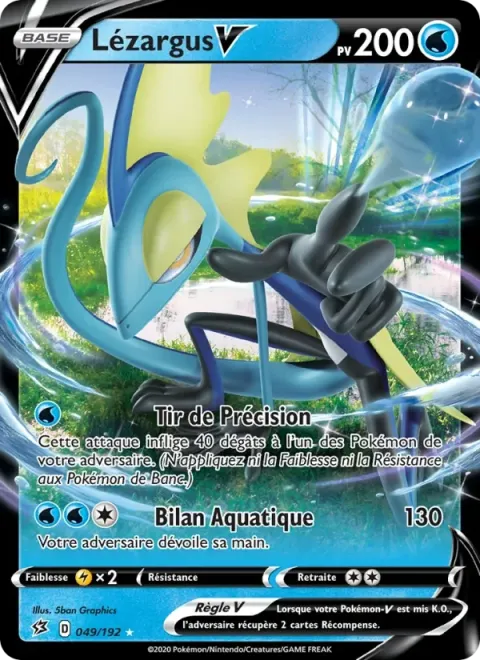 Carte Pokémon Lézargus V 049/192, extension Clash des Rebelles