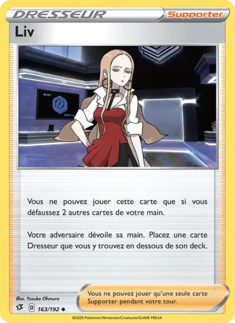 Carte Pokémon Liv 163/192, extension Clash des Rebelles