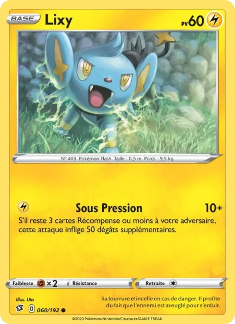Carte Pokémon Lixy 060/192, extension Clash des Rebelles