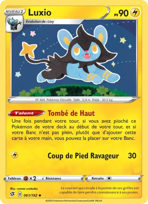 Carte Pokémon Luxio 061/192, extension Clash des Rebelles