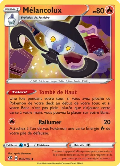 Carte Pokémon Mélancolux 032/192, extension Clash des Rebelles