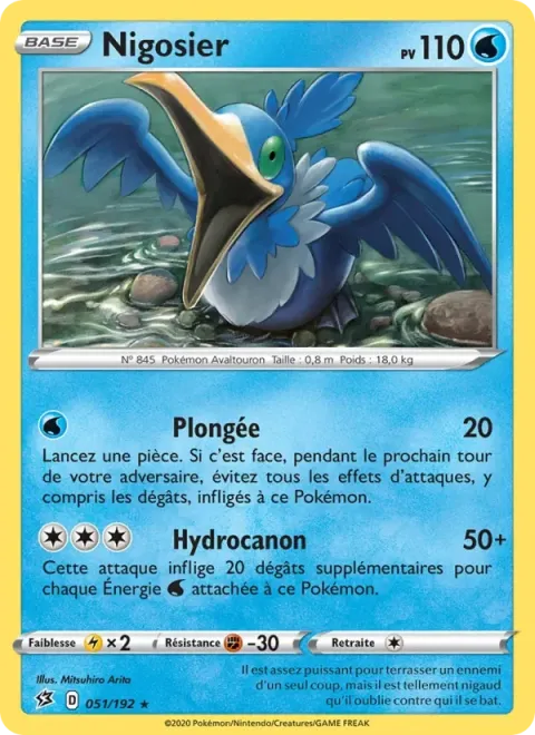 Carte Pokémon Nigosier 051/192, extension Clash des Rebelles
