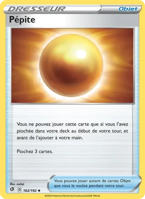 Carte Pokémon Pépite 162/192, extension Clash des Rebelles