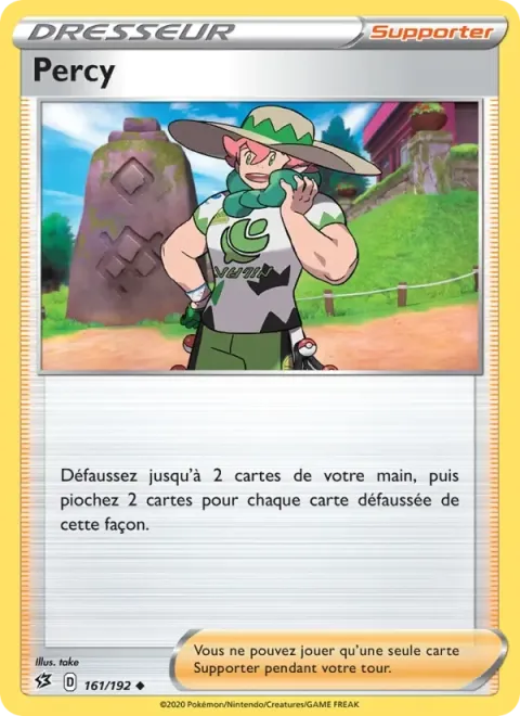 Carte Pokémon Percy 161/192, extension Clash des Rebelles