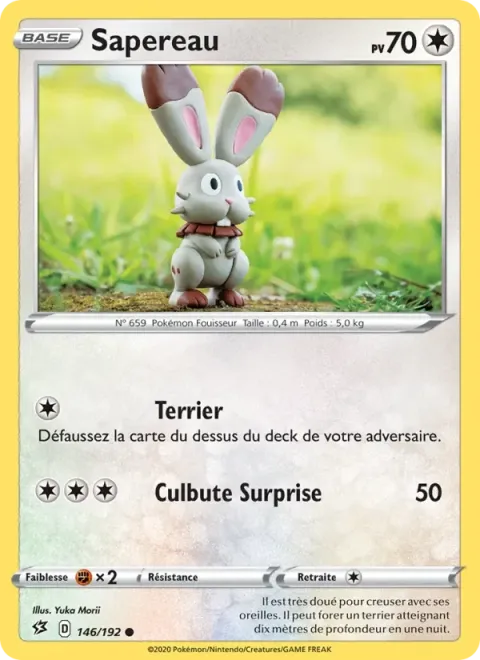 Carte Pokémon Sapereau 146/192, extension Clash des Rebelles