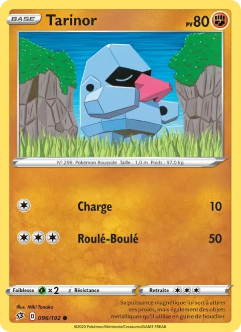 Carte Pokémon Tarinor 096/192, extension Clash des Rebelles