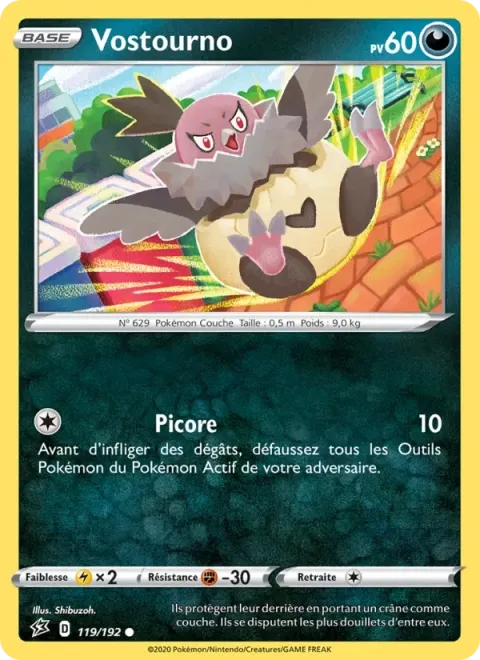 Carte Pokémon Vostourno 119/192, extension Clash des Rebelles