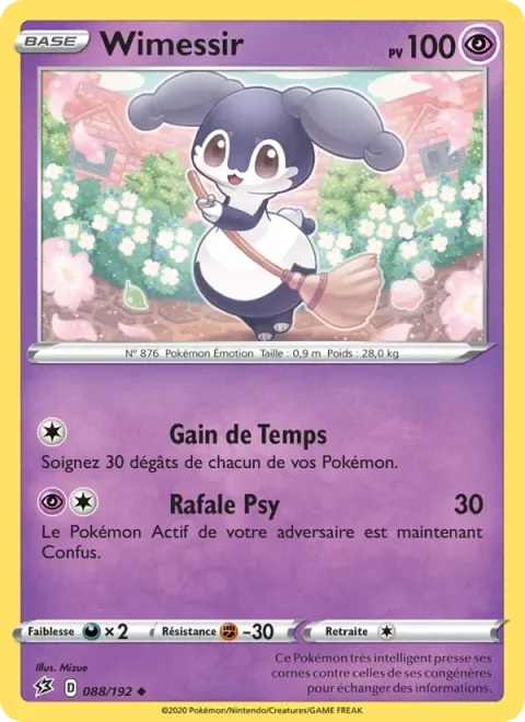 Carte Pokémon Wimessir 088/192, extension Clash des Rebelles