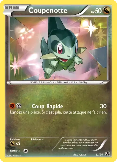 Carte Pokémon Coupenotte 013/020, extension Coffre des Dragons