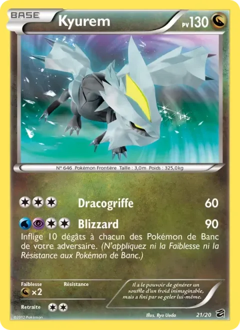 Carte Pokémon Kyurem 021/020, extension Coffre des Dragons