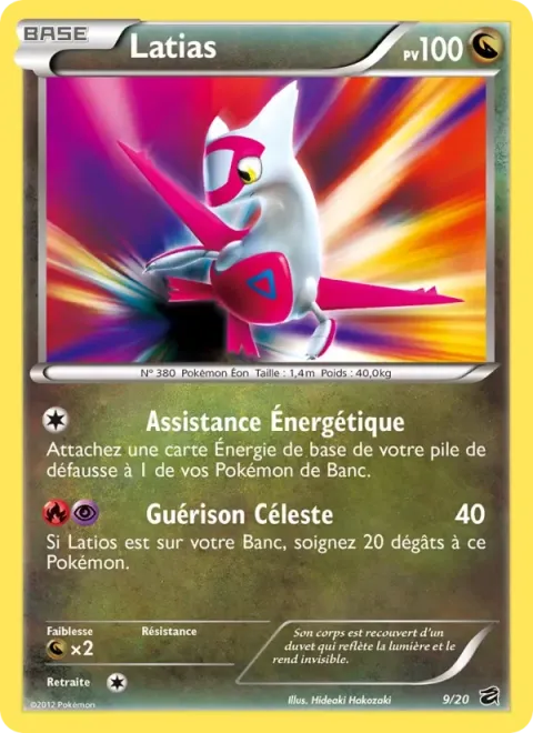 Carte Pokémon Latias 009/020, extension Coffre des Dragons