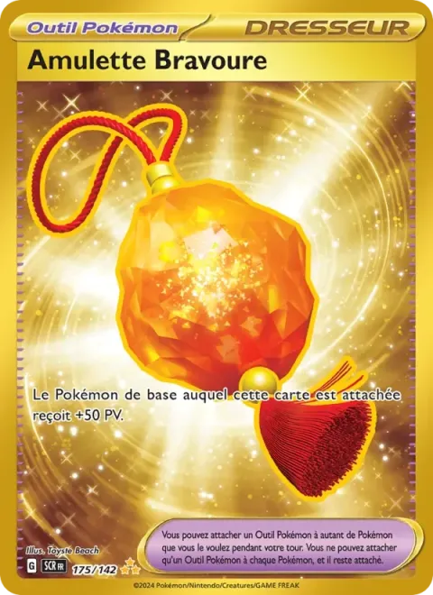 Carte Pokémon Amulette Bravoure 175/142, extension Couronne Stellaire