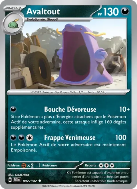 Carte Pokémon Avaltout 092/142, extension Couronne Stellaire