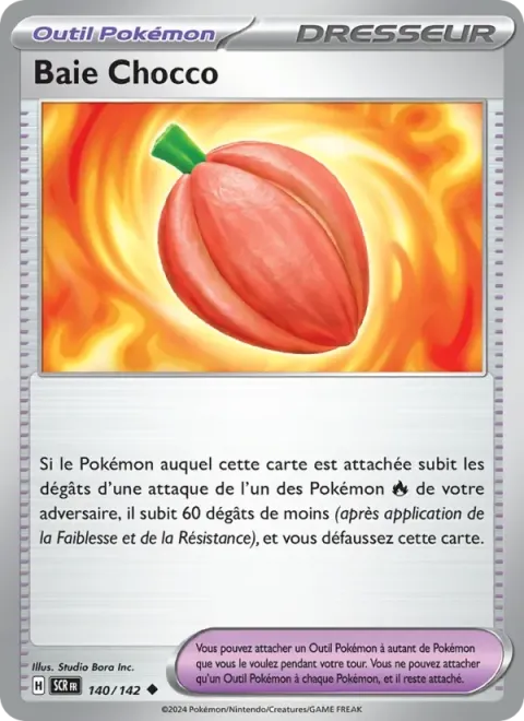 Carte Pokémon Baie Chocco 140/142, extension Couronne Stellaire