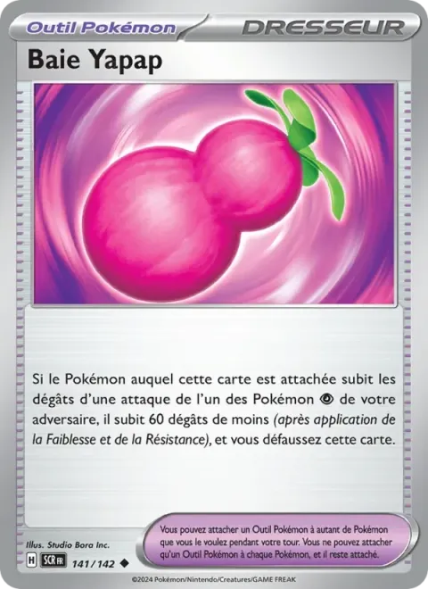 Carte Pokémon Baie Yapap 141/142, extension Couronne Stellaire