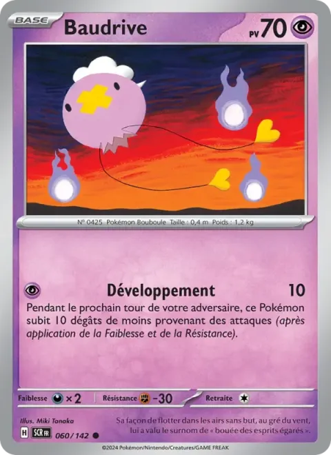 Carte Pokémon Baudrive 060/142, extension Couronne Stellaire