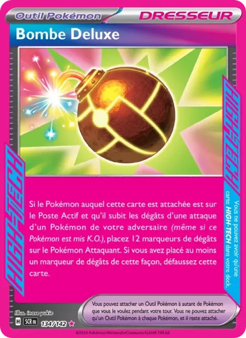 Carte Pokémon Bombe Deluxe 134/142, extension Couronne Stellaire