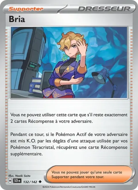 Carte Pokémon Bria 132/142, extension Couronne Stellaire