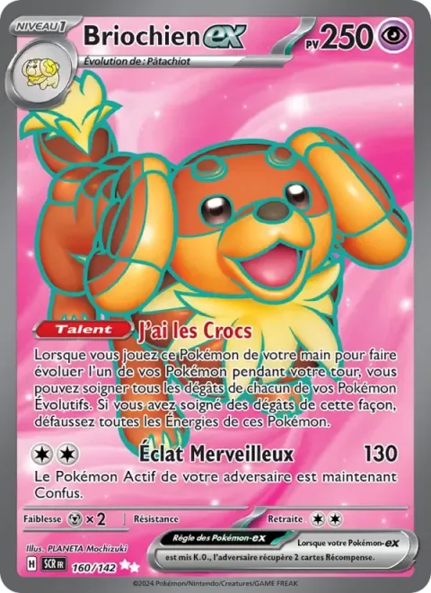 Carte Pokémon Briochien-ex 160/142, extension Couronne Stellaire