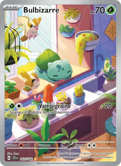 Carte Pokémon Bulbizarre 143/142, extension Couronne Stellaire