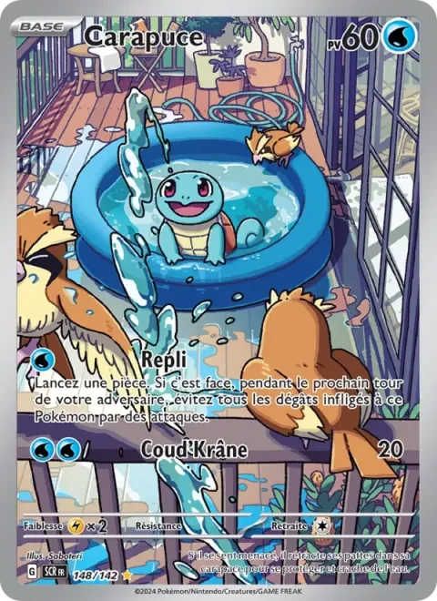 Carte Pokémon Carapuce 148/142, extension Couronne Stellaire