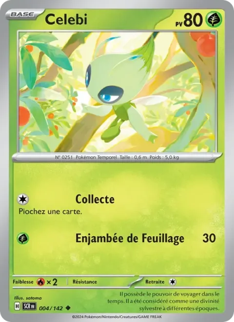 Carte Pokémon Celebi 004/142, extension Couronne Stellaire