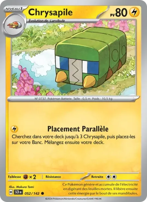 Carte Pokémon Chrysapile 052/142, extension Couronne Stellaire
