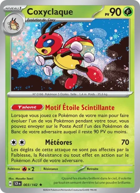 Carte Pokémon Coxyclaque 003/142, extension Couronne Stellaire