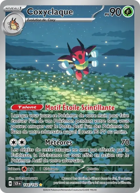 Carte Pokémon Coxyclaque 144/142, extension Couronne Stellaire