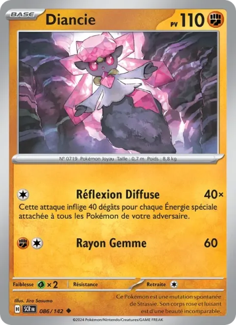 Carte Pokémon Diancie 086/142, extension Couronne Stellaire