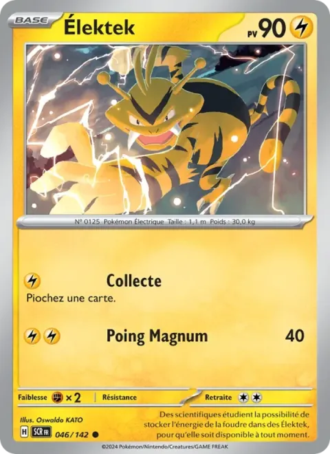 Carte Pokémon Élektek 046/142, extension Couronne Stellaire