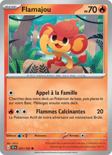 Carte Pokémon Flamajou 021/142, extension Couronne Stellaire