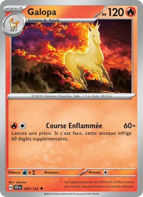 Carte Pokémon Galopa 020/142, extension Couronne Stellaire