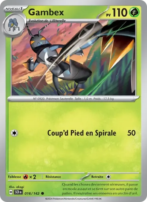Carte Pokémon Gambex 016/142, extension Couronne Stellaire