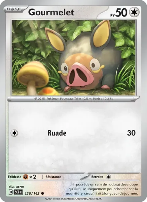 Carte Pokémon Gourmelet 126/142, extension Couronne Stellaire