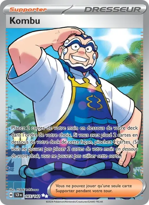 Carte Pokémon Kombu 165/142, extension Couronne Stellaire