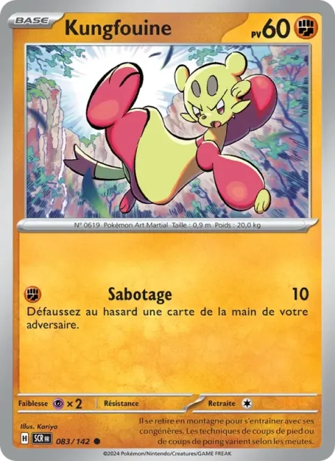 Carte Pokémon Kungfouine 083/142, extension Couronne Stellaire
