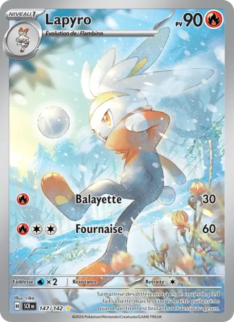 Carte Pokémon Lapyro 147/142, extension Couronne Stellaire