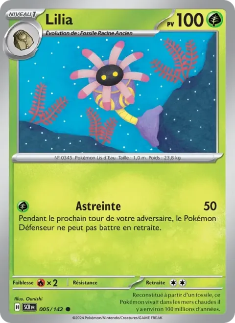 Carte Pokémon Lilia 005/142, extension Couronne Stellaire