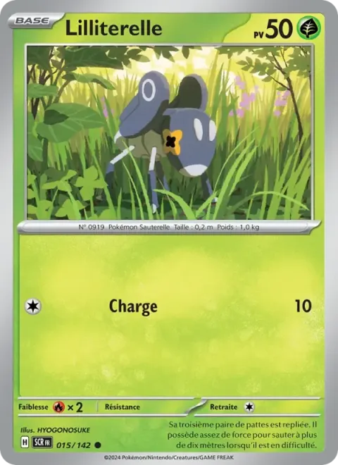 Carte Pokémon Lilliterelle 015/142, extension Couronne Stellaire
