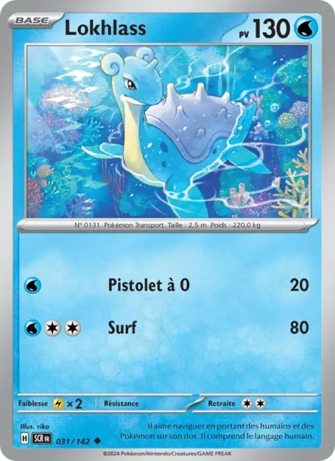 Carte Pokémon Lokhlass 031/142, extension Couronne Stellaire