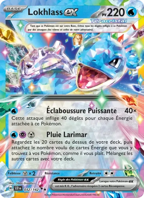 Carte Pokémon Lokhlass-ex 032/142, extension Couronne Stellaire