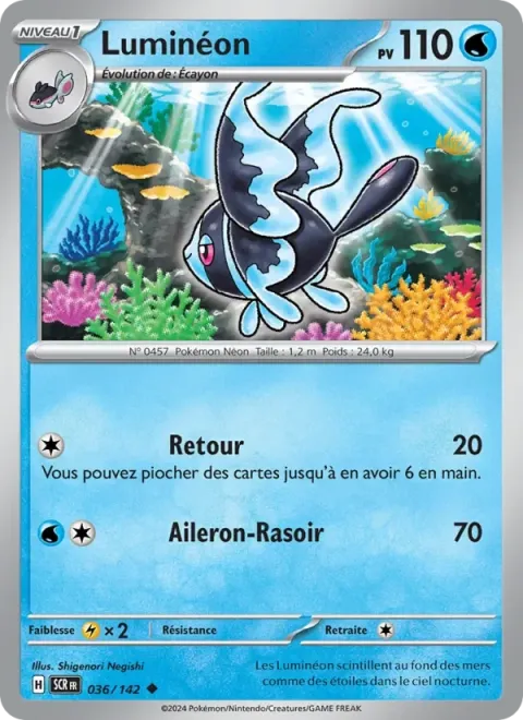 Carte Pokémon Luminéon 036/142, extension Couronne Stellaire