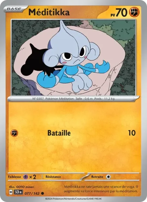 Carte Pokémon Méditikka 077/142, extension Couronne Stellaire