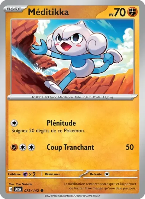 Carte Pokémon Méditikka 078/142, extension Couronne Stellaire