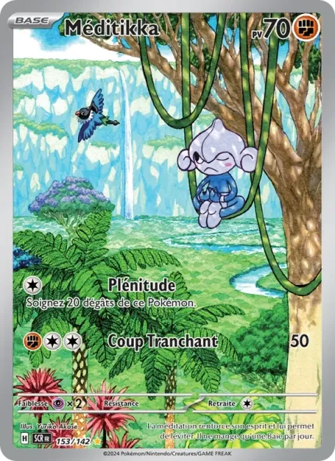 Carte Pokémon Méditikka 153/142, extension Couronne Stellaire